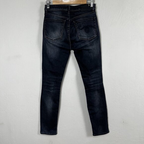 R13 Jeans Jenny Mid Rise Skinny Dirty Black Made In Italy Size 27 - Picture 4 of 13